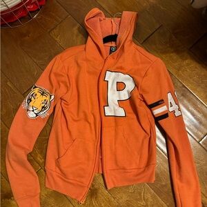 Princeton University Ivy League - Orange Hoodie with Tiger Patch and Letter P